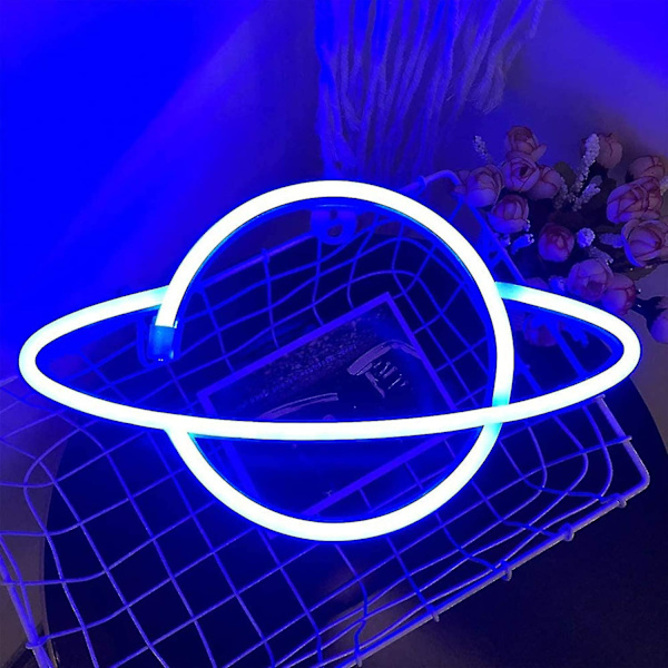 Valokyltit-planeetta Neon Signs|led Neon Light Neon Seinäkyltit, pinkki ja sininen Blue