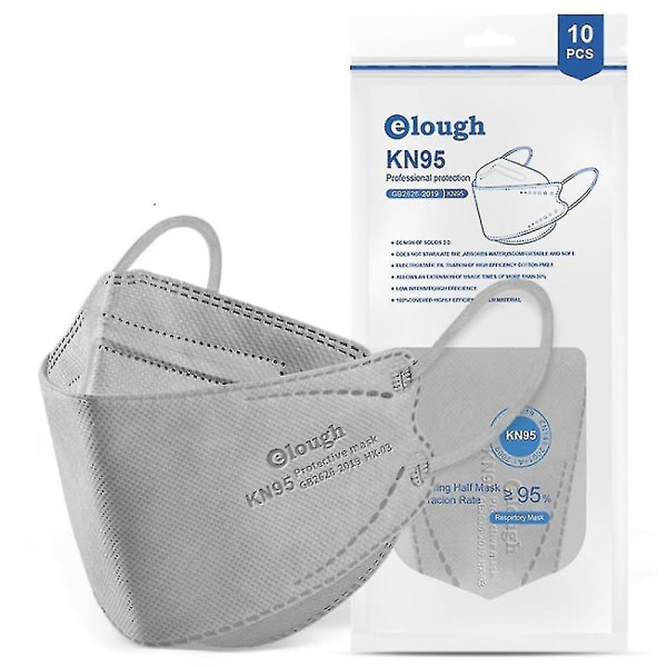 Kn95 Mask Beskyttende Ansigtsmasker Voksen Ansigtsmasker Anti Dust Masks 50PCS Dark Gray