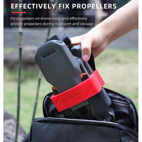 Propellerhållare för 3 propellrar Stabilisator Drone Props Fast Mount Drone Tillbehör, svart Black