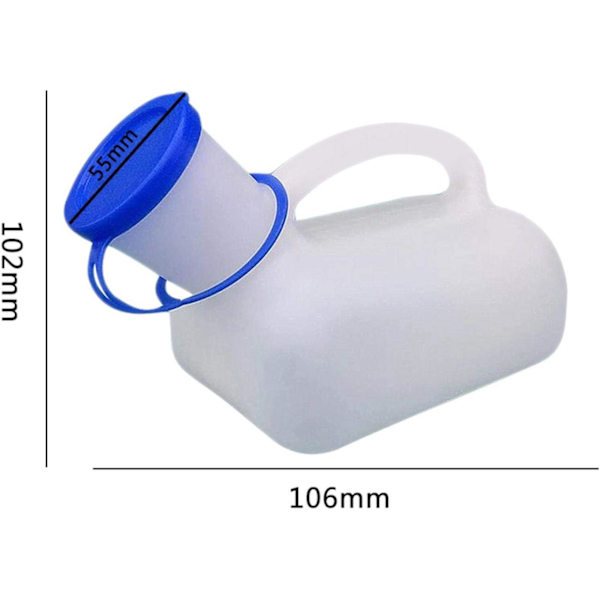 Miesten ja naisten urinaali Unisex auto pisuaari 1000 ml kannettava uudelleen käytettävä