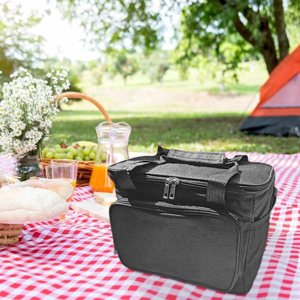 15L Genanvendelig Madkasse til Picnic Vandrestrand, Madpakke, Frokostpose med