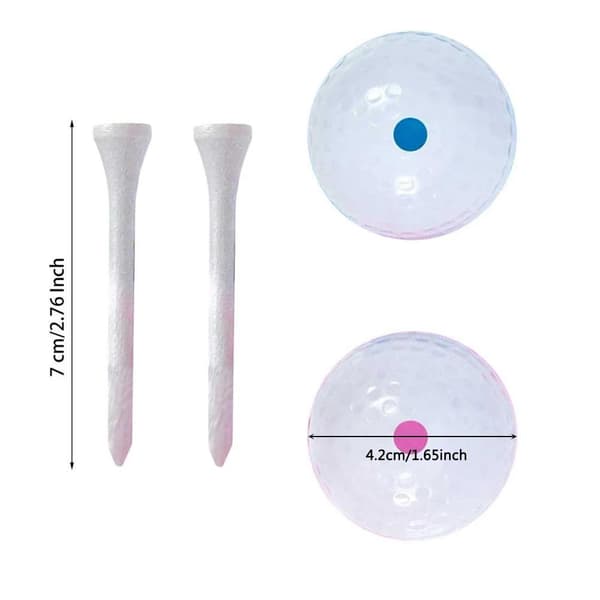 Kön avslöjande golfbollar Blå Rosa Exploderande Set Pojke Flicka Baby Shower med Peggar