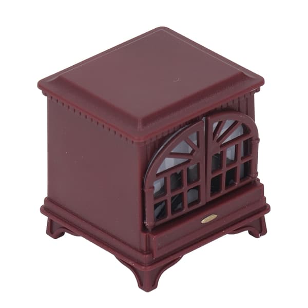 1:12 Dockskåp Eldstad Plast Miniatyr Eldstad Dockskåp Mini Möbler Dekorations Tillbehör Vinröd