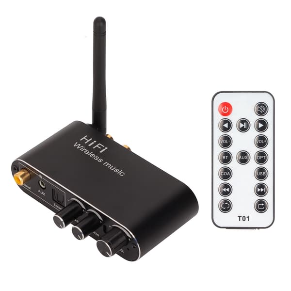Bluetooth Digital till Analog Konverterare 2 Enheter Anslut Bluetooth DAC Konverterare Stöder Volymkontroll Musikväxling