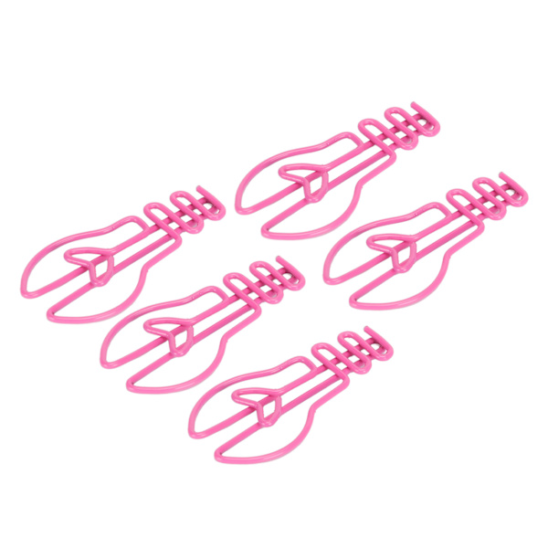 100 Pæreformede Papirclips med Forbedret Greb og Rustfri Belægning, Perfekt til Kontorbrug i Pink