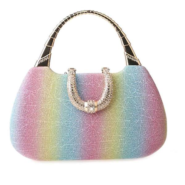 Naisten tekojalokivi Dinner Clutch Rainbow