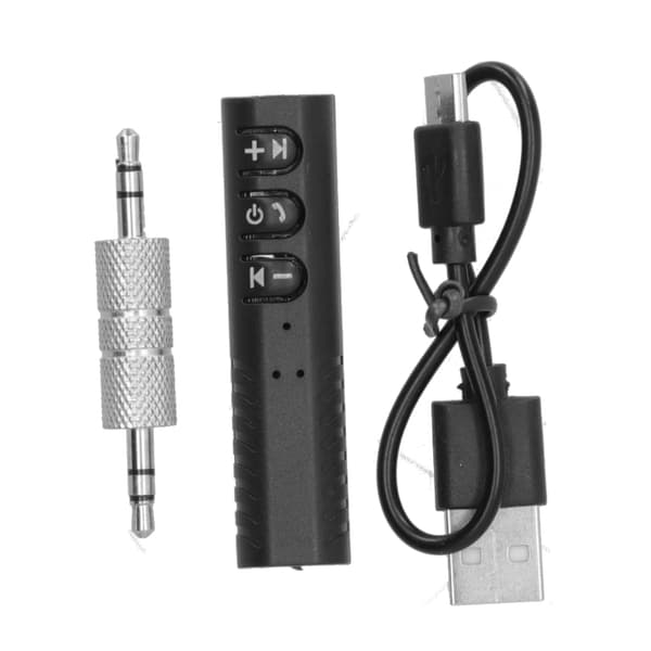 Bil Bluetooth Musikk Mottaker 3.5MM Aux Bærbar Trådløs Lydadapter for Hodetelefoner