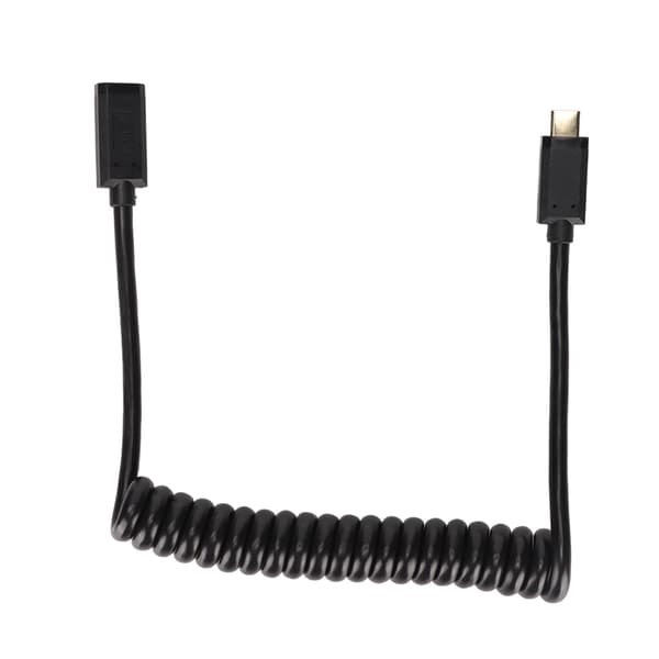 USB C-kabel USB C Hunn til USB C Hann 4K 60hz 3A Hurtiglading 10Gbps 1,2m Spiraldesign USB C Strømkabel Hunn-hode til Hann Rett Hode