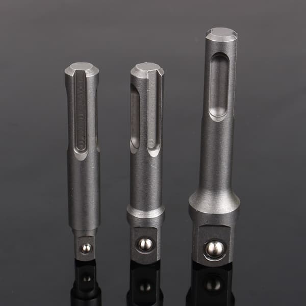 3 stk. Slagboremaskine Bits SDS PLUS Sokkel Adapter Konverter 1/4\" 3/8\" 1/2\"