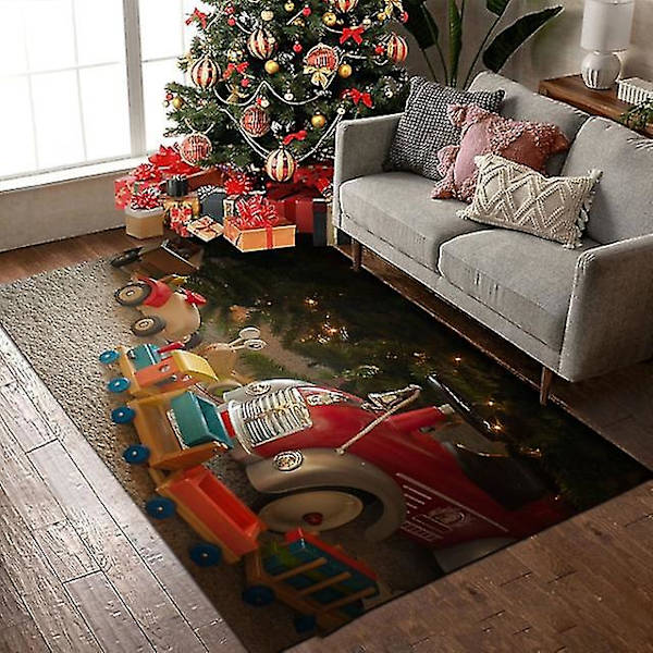Boligdekoration Moderne 3d juledekoration Indgang Tæppe Stue Sofabord Tæppe Julemandsmåtte Soveværelsestæpper 14 80x120cm