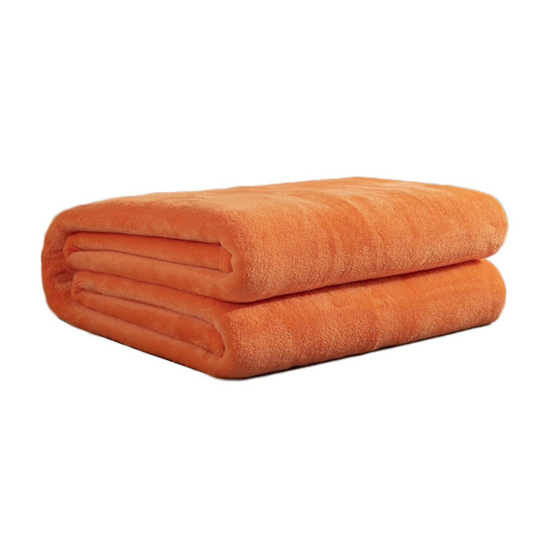 Täckefilt Mikrofiberflanell Mjuka filtar för bäddsoffor till soffa Ultravarma för alla årstider Gratis frakt Xinda Orange 120CMx200CM