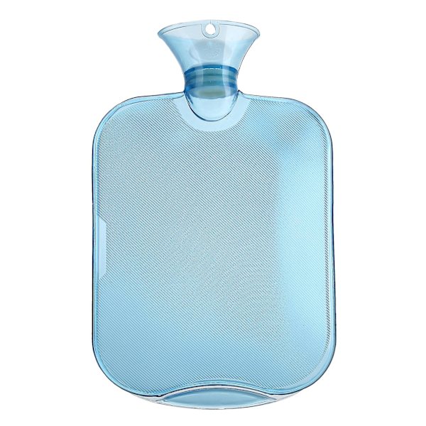 Varmtvandsflaske Gummi Varmtvandsflaske Varmt Og Kold Terapi, 2 Liter Hvid Blå Blue