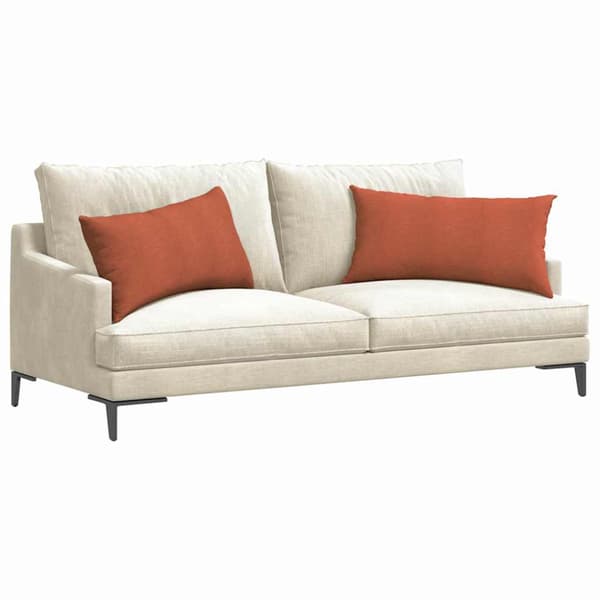Sofapuder 2 stk. Rød orange 80 x 40 cm Fløjlsstof