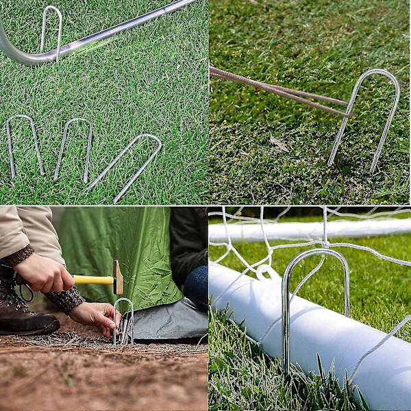 8st Trampoliner Wind Stakes Heavy Duty U-typ Skarpa toppar Säkerhet, 6 tum