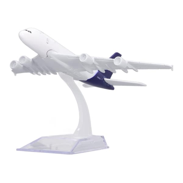 Legeringsflymodel Høj Simulation Fly Dekorationssamling Model med Baseholder