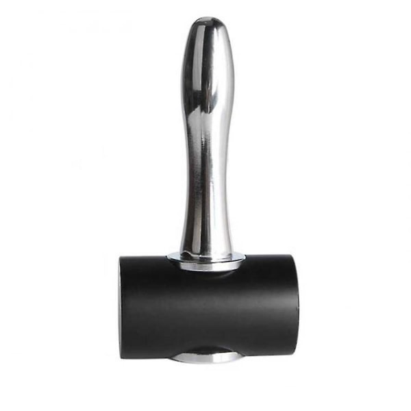 T-form læder nylonhammer med aluminiumshåndtag til læderudskæring Gør-det-selv håndlavet mallet håndværksværktøj Black