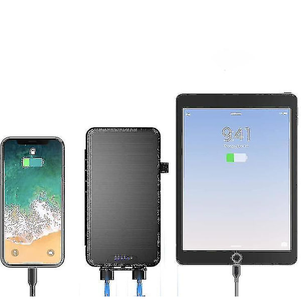 Trådlös Power Bank Solar Power Bank 10000mah Power Bank Power Bank med stor kapacitet blue