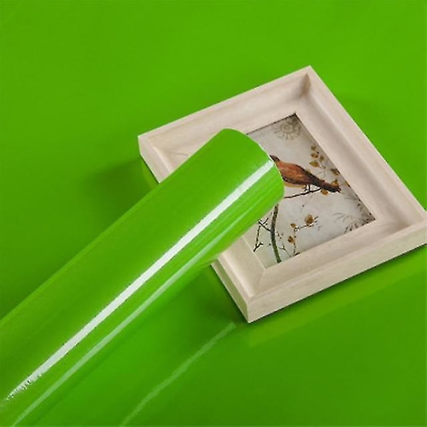 Selvklæbende, vandtæt og aftagelig vinyltapet 40cm x 2m skinnende grøn 40cm x 2m Shiny Green