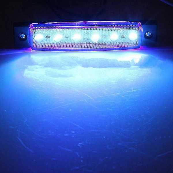 10x 6 Led 3.8 sivumerkkien välys Vaaleansininen perävaunun valot 12v kuorma-autojen linja-autojen ohjaamo Rv-kuorma-autojen ulkoinen