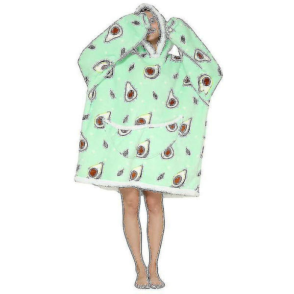 Super Dalian -huppari Filt-huppari Super Soft Sherpa Wool Giant -huppari För Vuxna S Avocado