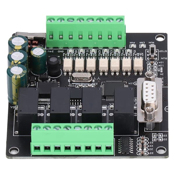 PLC Controller Programmerbart Industrielt Kontrolkort Relæudgang DC 24V FX1N‑10MR