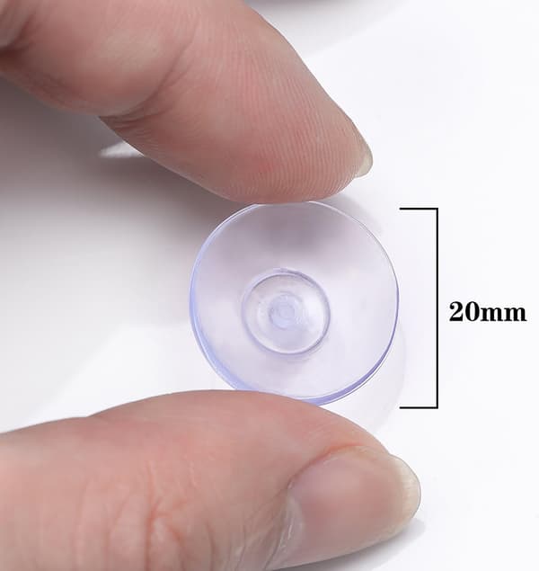 【BQ】Set med 20 små transparenta plast-sugproppar, utan krok, 2