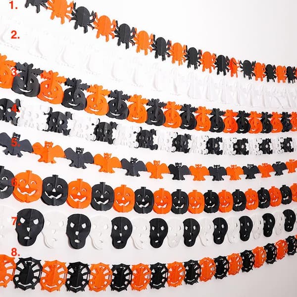 Halloween - Dekorationer - Guirlande - Græskar, spøgelser - 3m MultiColo MultiColor Nr - 01