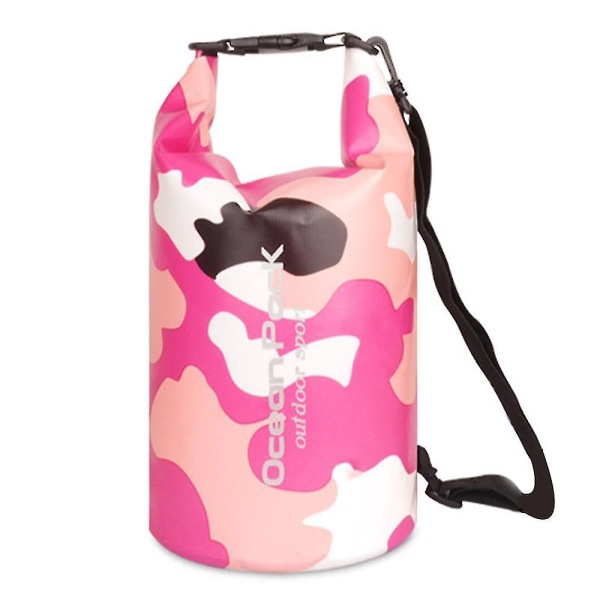 Kamouflageväska Pvc Vattentät Bucket Bag Vattentät Väska Beach Rafting Förvaring Väska-förvaringsväska Ryggsäck Kamouflage För resor Vandring Fiske Båtliv Ka