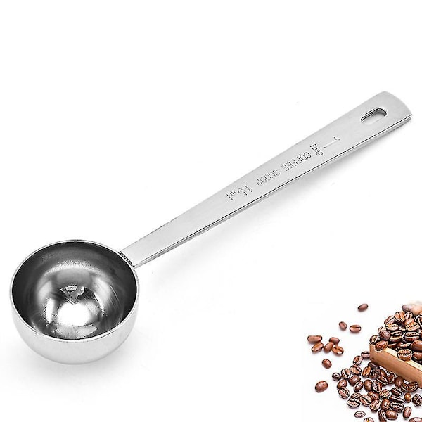 2 st kaffemätskopa 1 matsked långskaft i rostfritt stål för kaffe, mjölkpulver, fruktpulver