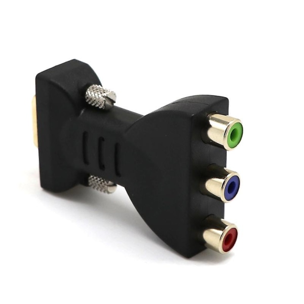 15-stifts VGA-hane till 3 RCA-video hona M/F Adapter Connector Plug Jack Converter