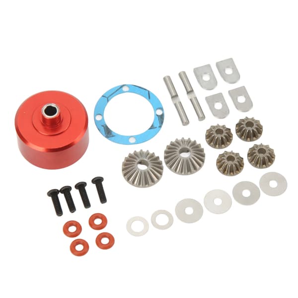 ARRMA 1 7 1 8 Serie Spiral Forreste Bageste Aluminiumslegering Diff Sæt Reservedele Rød