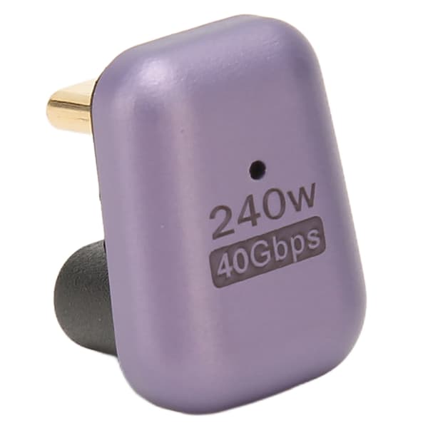 Type C hun til han adapter 40 Gbps 240W U-formet 8K understøttet 180 graders USB C adapter til telefon bærbar PC