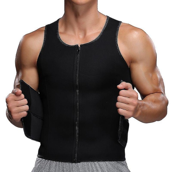 Menn Shapewear Waist Trainer Sweat Vest Sauna Suit Workout Shirt