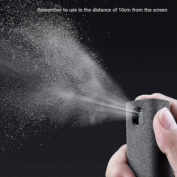 2 i 1 Telefon Screen Cleaner Spray Computer Mobiltelefon Screen Dust Remover Værktøj Mikrofiberklud til Iphone Ipad Apple Polish Pink