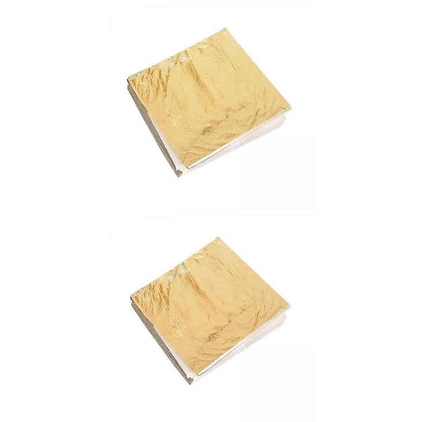 200 kpl jäljitelmäkultalehtiä, 14 cm kultalehtiä, kullatusfolio, jäljitelmäpaperi