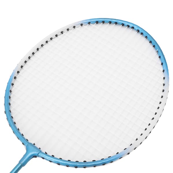 Badminton Racket Sett 2 Spillere Superlett Lav Luftmotstand Solid Medium Stang Smykker Blå