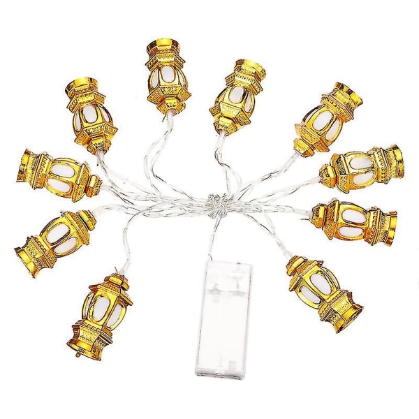 Ramadan Eid String Light Varm Hvid Atmosfære Eid Lanterne Lys Muslim Lamp Decor Hjem Fest Gave ZYCY06