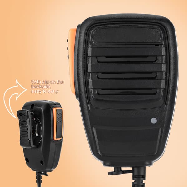 Handhållen Walkie Talkie-högtalarmikrofon för Kenwood/Quansheng/Baofeng UV5R/888S (2 PIN-koder)