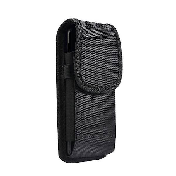 4,7 tums universal vertikal midjeväska i nylon för Iphone X & Iphone 8, Galaxy S6, Redmi 3 (svart)