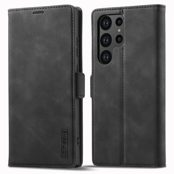 【BQ】LC.IMEEKE Galaxy S23 Ultra Case Flip Leather Black 110