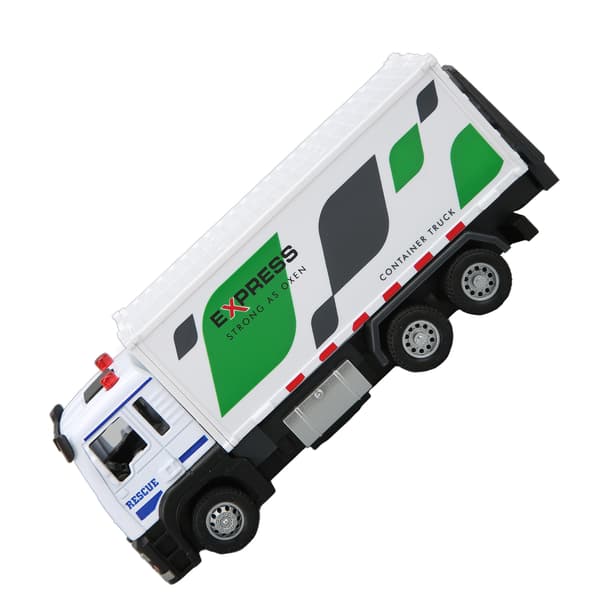 1:32 Legering Container Lastbil Legetøjsmodel Simulation Lyd Lys Container Lastbil Legetøj Semi Trailer Køretøjer Legetøj med Batteri