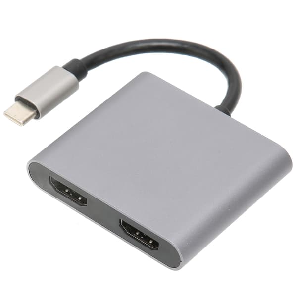 USB-C - Dual HDMI -sovitin 4-in-1 4K 5 Gbps 60W latausasema OS X:lle