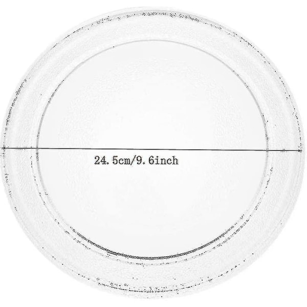 Universal glasmikrobølgeplade med stativ, 245 mm/24,5 cm/9,65 tommer