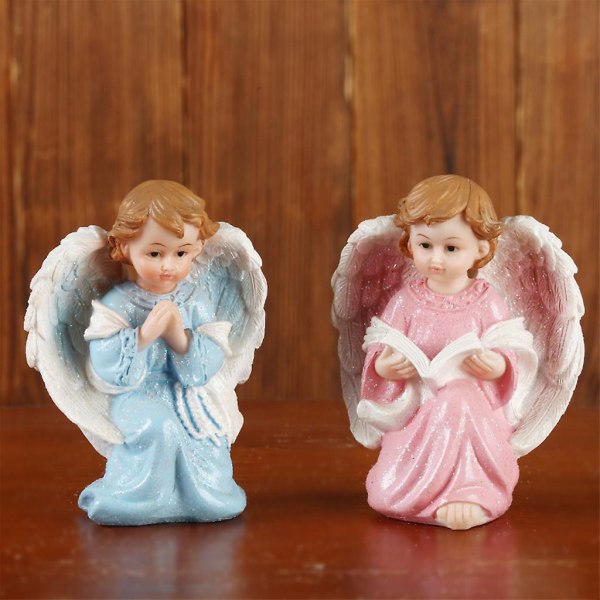 2. Little Angel Resin Figurine Vacker ängelfigur, bordsstaty som tål rumsdekoration