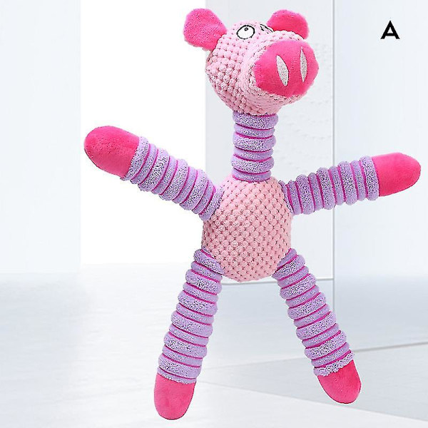Pipande djur Husdjursleksak Hundtryck Sjung Pipertuggleksak Mjuk bettsäker stoppning Plysch Interactives Toy Ny A