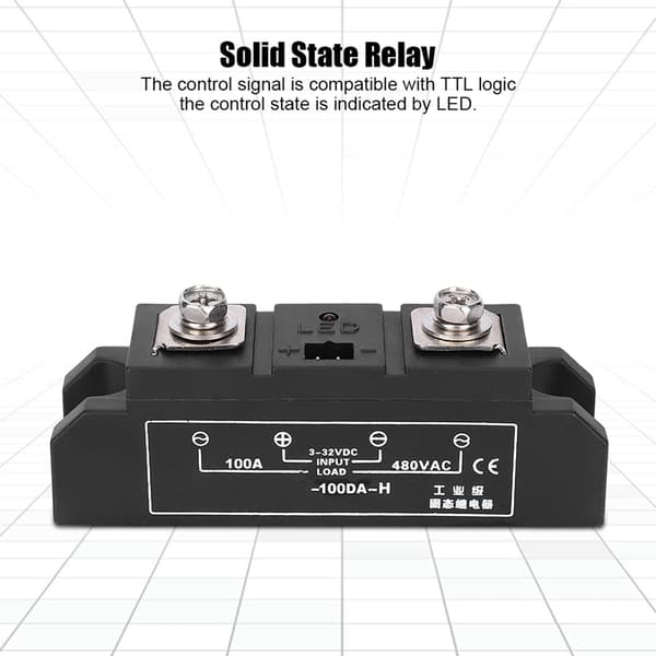 SSR-100DA H Industriel Kvalitet Berøringsfri Solid State Relæ Tilbehør Elektriske Forsyninger