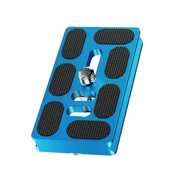 【BQ】PU-70D Universal Tripodplade Quick Release Plade Kamera Quick Clamp PU Plade til Dslr Kamera Arca Kuglehoved Stativ Blue