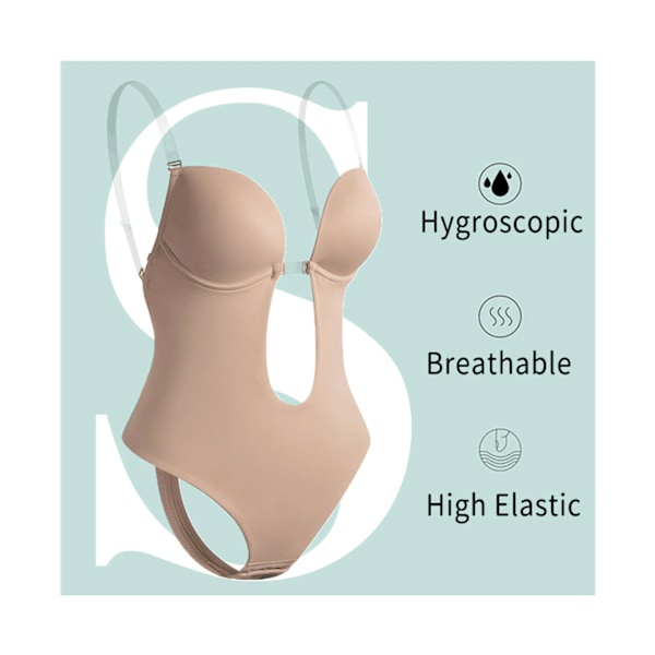 Syvä V-pääntie Body Shaper Selkärankaa