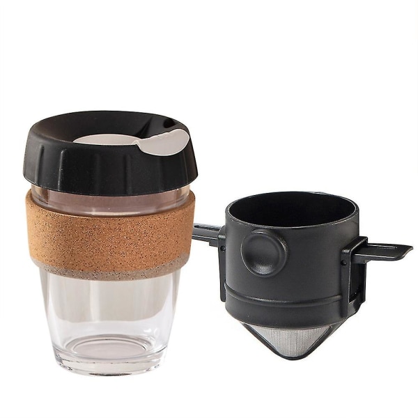 Kaffefilter Bærbar drypp kaffe-te-holder Traktkurver Gjenbrukbar teinfuser og ståkaffe