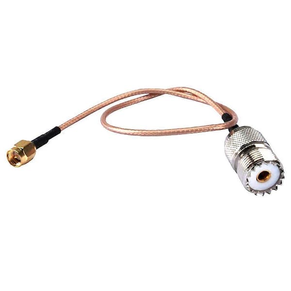 【BQ】Håndholdt antennekabel SMA han til UHF SO-239 hun Gold  silver